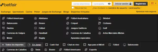 Betfair Mx - Deportes